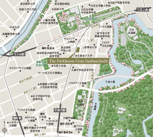 ザ・パークハウスグラン三番町26 (地図)イメージ