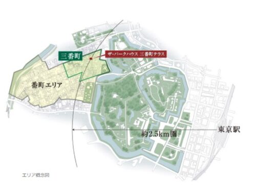 ザ・パークハウス三番町テラス (地図)イメージ