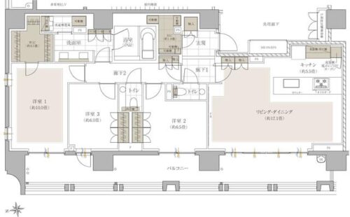 ザ・パークハウス千代田三番町 (間取)イメージ