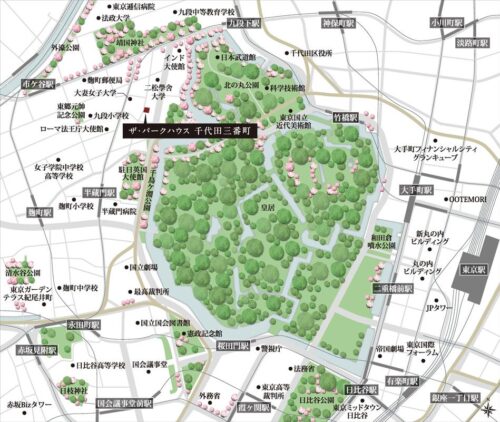 ザ・パークハウス千代田三番町 (地図)イメージ